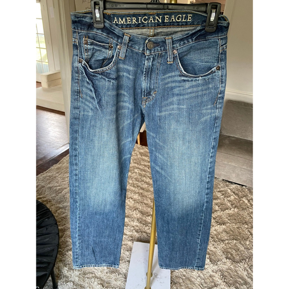 Vintage American Eagle Original Straight Jeans 29x30 Classic Blue Wash Denim Y2K - Picture 6 of 9